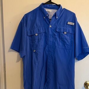 Columbia Men's Blue Button Down Shirt